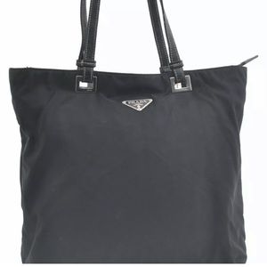 Prada black nylon tote bag